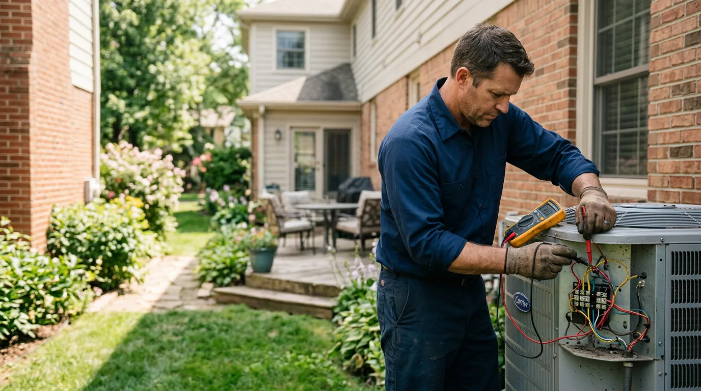 HVAC technician working near Medina, OH